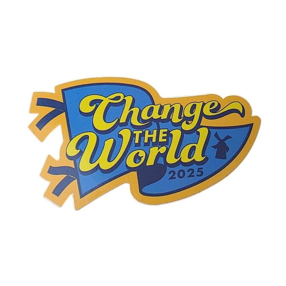Dutch Bros Change the World 2025 Promotional Sticker Coffee Shop Decal
